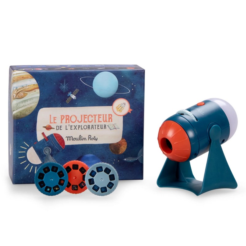Proiettore spaziale per bambini con pianeti, costellazioni, fenomeni celesti e navicelle spaziali